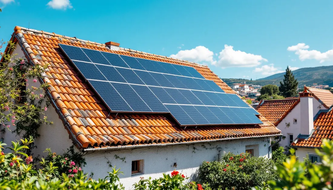 Panneaux solaires sur une maison à Marseille sous le soleil méditerranéen